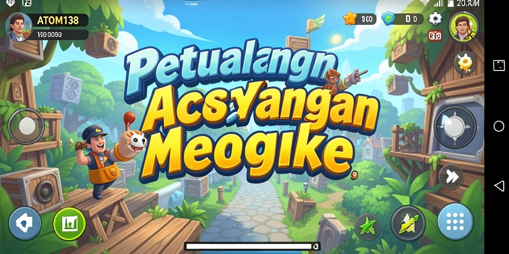 Tangkapan layar menunjukkan aksi seru dalam gameplay Arcade ATOM138.