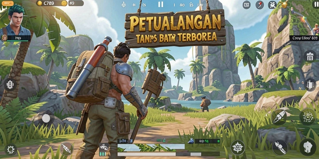 Gameplay C789 yang menampilkan eksplorasi dunia luas.