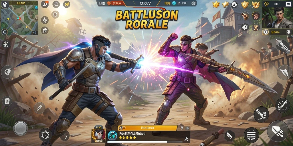 Tangkapan layar gameplay COO77 yang menunjukkan aksi Battle Royale yang seru.