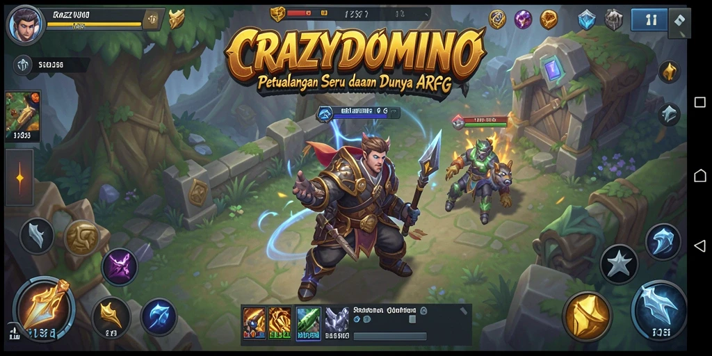 Tampilan menarik gameplay ARPG dalam CRAZYDOMINO.
