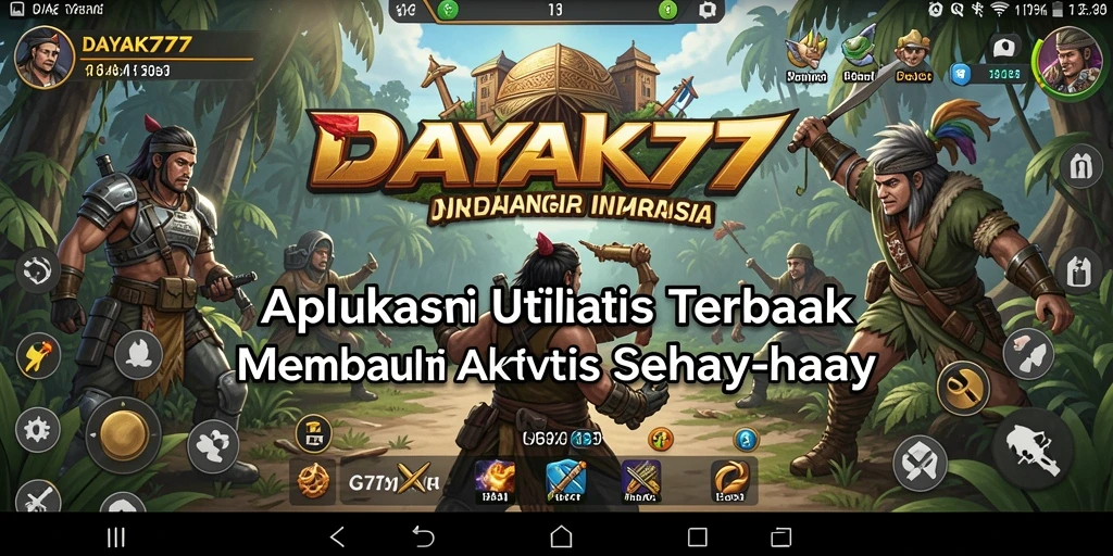 Tampilan utama DAYAK777 dengan berbagai fitur utilitas yang memudahkan pengguna.