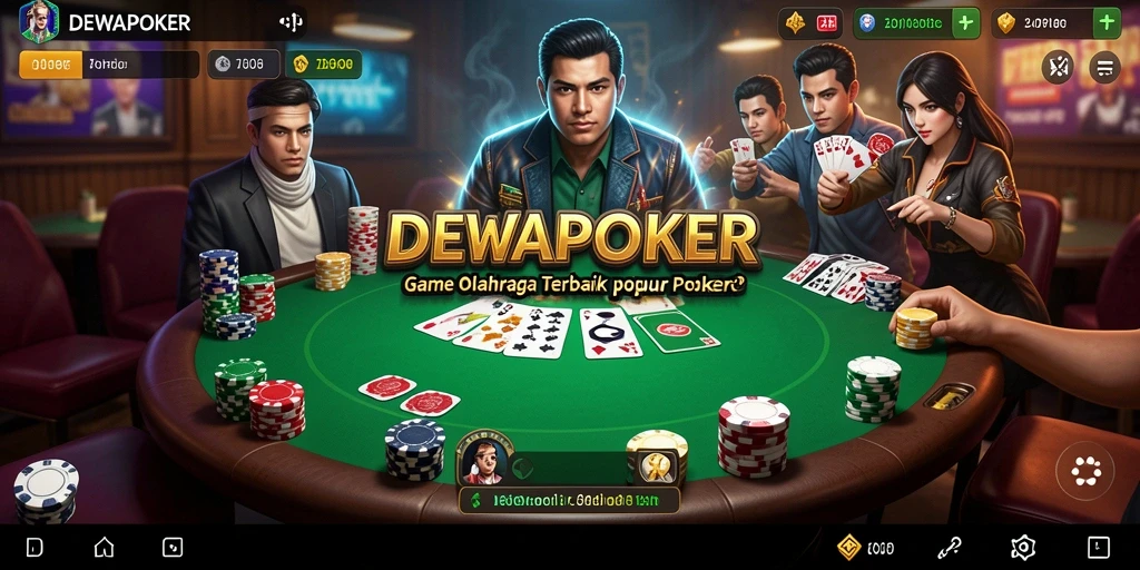 Tampilan gameplay seru DEWAPOKER dengan pemain berkompetisi.