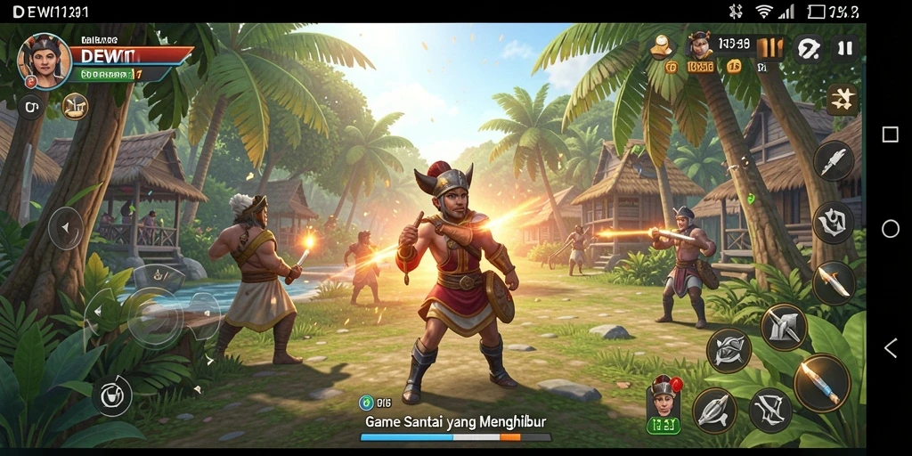 Tangkapan layar DEWI11 menampilkan gameplay yang seru dan penuh warna.