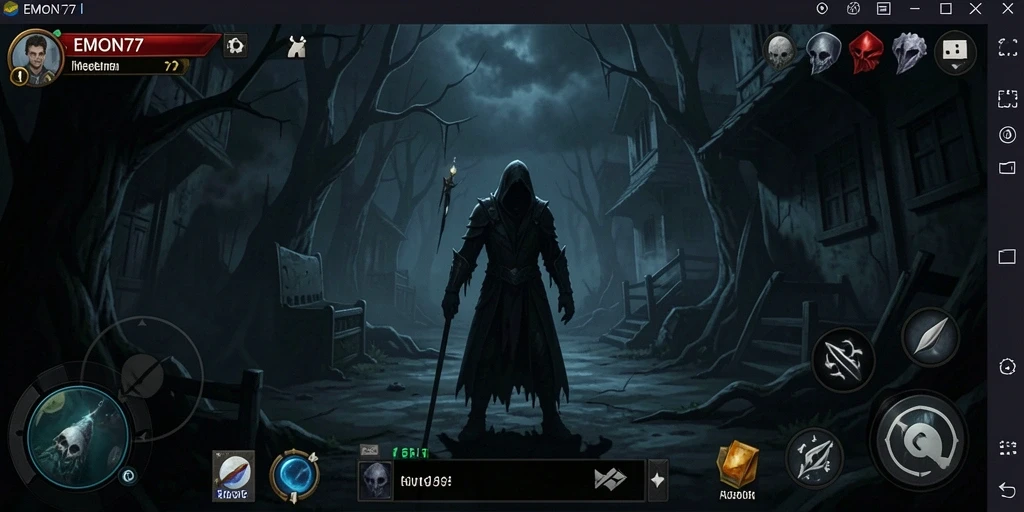 Gameplay EMON77 yang menegangkan dan mencekam saat menghadapi makhluk Horror.