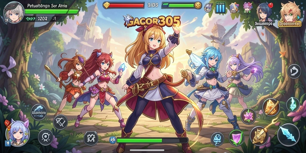 Gameplay seru GACOR305 dengan karakter anime yang menarik.