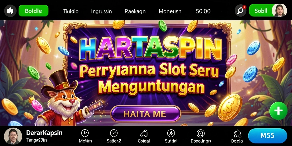 Tampilan gameplay HARTASPIN yang seru dan interaktif dalam permainan Slot.