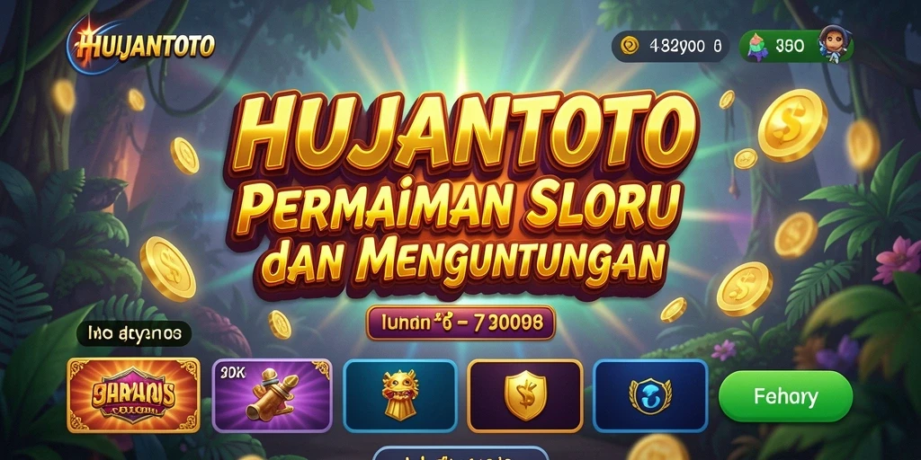 Tampilan gameplay HUJANTOTO yang menarik dan penuh warna.