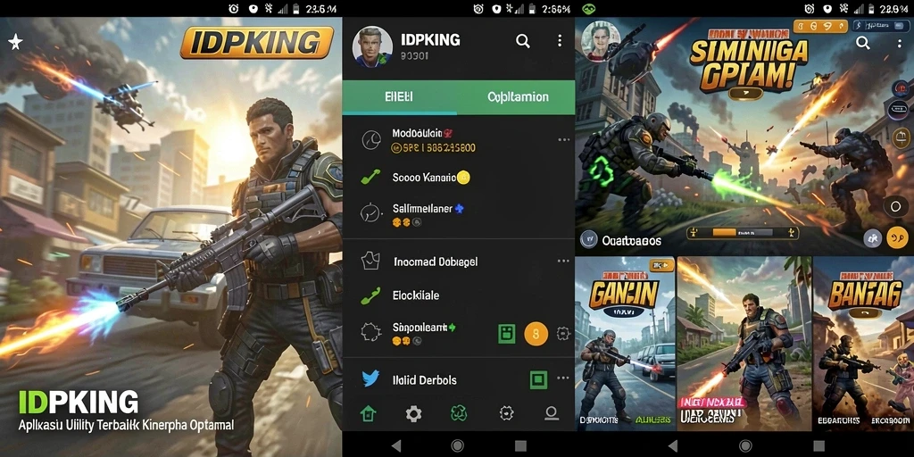 Tampilan utama IDPKING dengan fitur optimasi kinerja