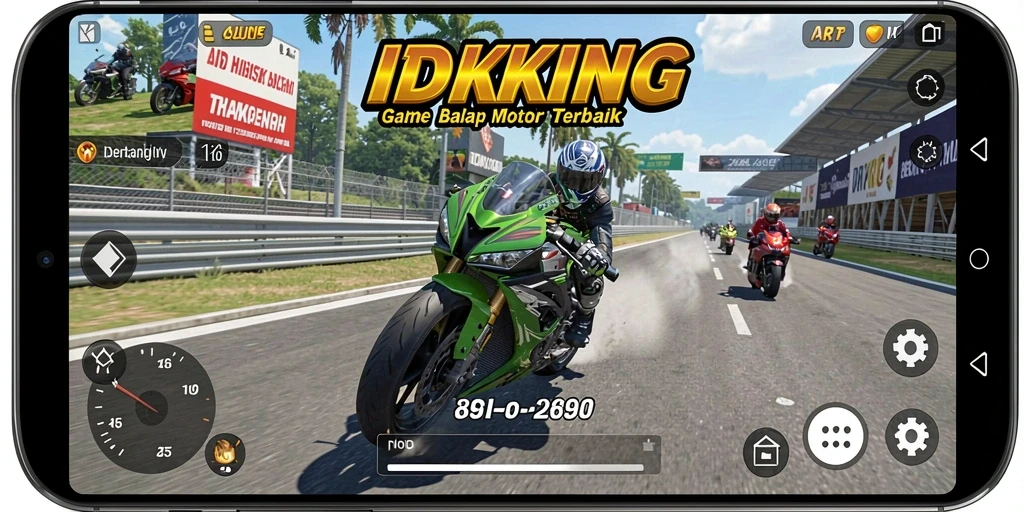 Tampilan gameplay seru dari balap motor di IDRKING.