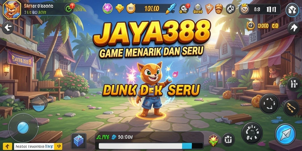Screenshot gameplay <strong>JAYA388</strong> menunjukkan karakter yang berinteraksi dalam suasana santai.
