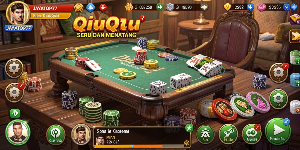 Gameplay seru dan kompetitif QiuQiu di JAYATOP77.