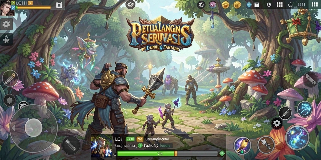Tampilan gameplay menakjubkan dari LG111, menjelajahi dunia fantasi.
