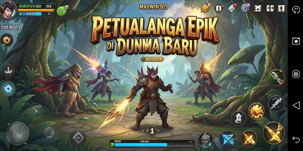 Tampilan gameplay seru dari MAXWIN303 saat menjelajahi dunia petualangan.