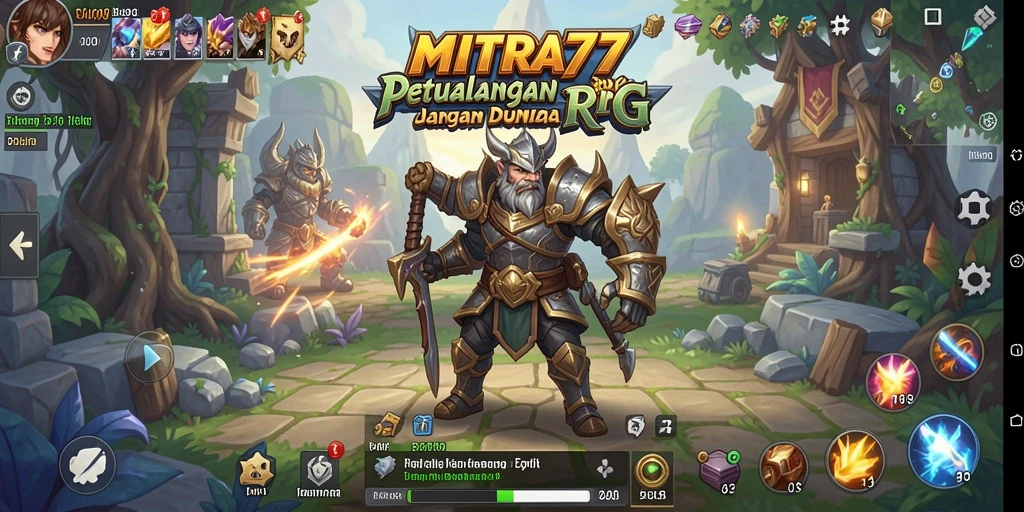 Tangkapan layar dari gameplay RPG yang mendebarkan di MITRA77.