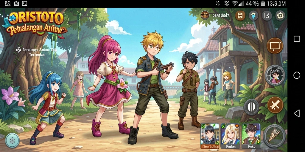 Tangkapan layar <strong>ORISTOTO</strong> memperlihatkan aksi seru dalam pertarungan karakter anime.