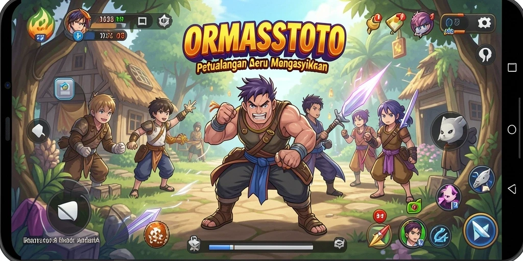 Screenshot menunjukkan gameplay seru di dunia Anime ORMASSTOTO.