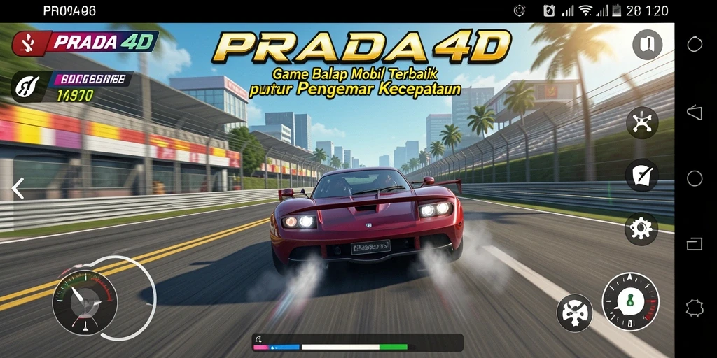 Gameplay balap mobil menegangkan di PRADA4D.