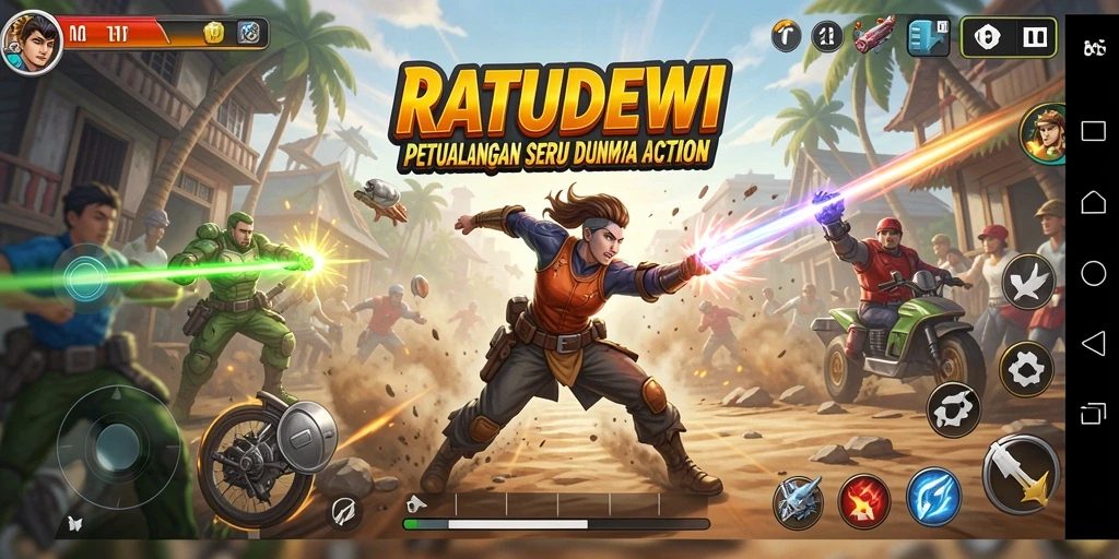 Screenshot menampilkan aksi gameplay seru di RATUDEWI.