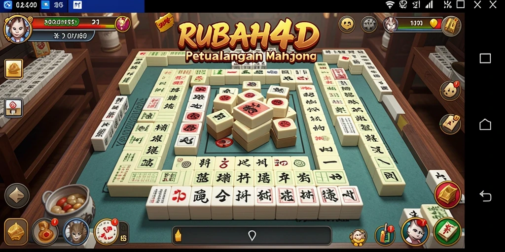 Screenshot RUBAH4D menunjukkan tampilan menarik saat bermain Mahjong.