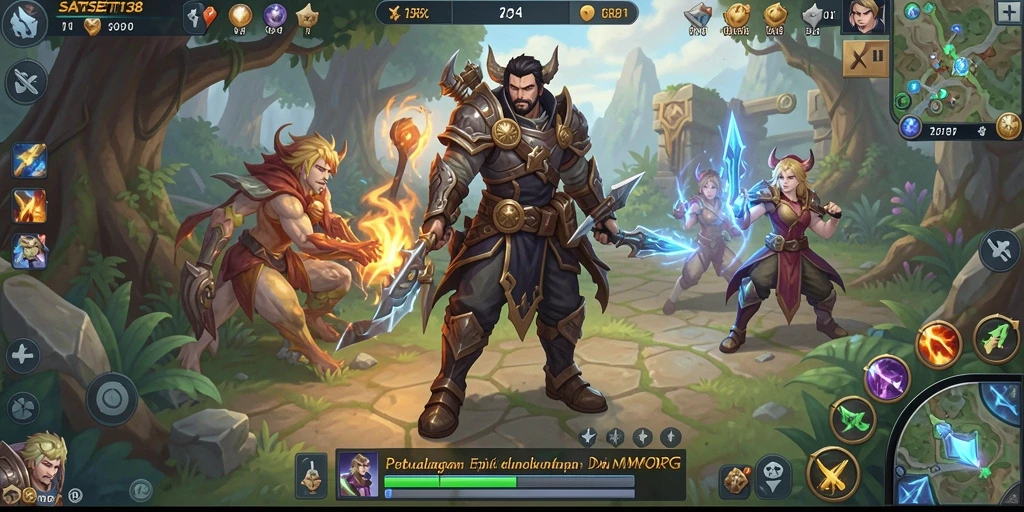 Tampilan gameplay epik dalam dunia MMORPG SATSET138.