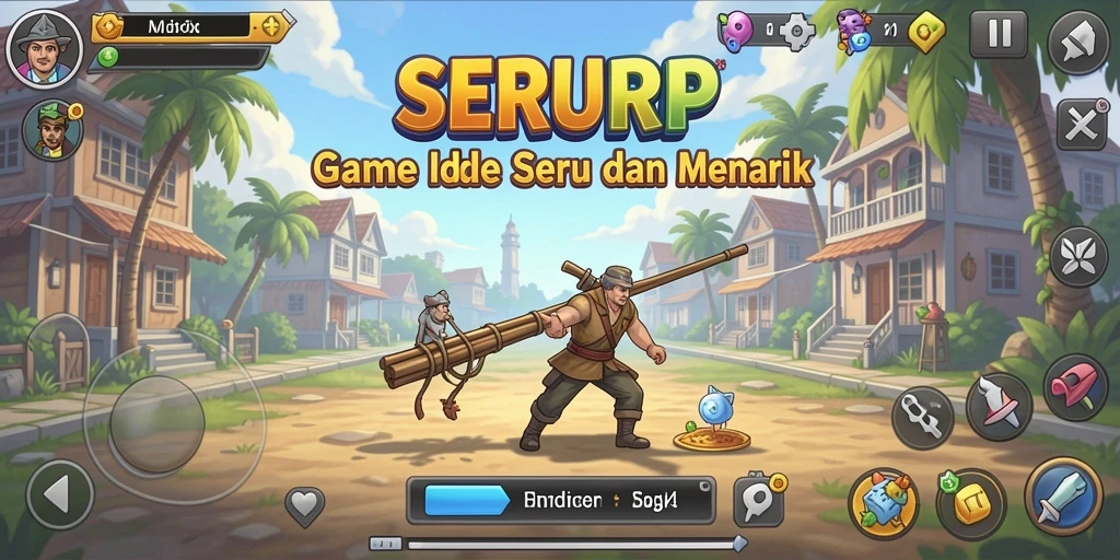 Tampilan gameplay utama SERURP yang menawan dan menarik.