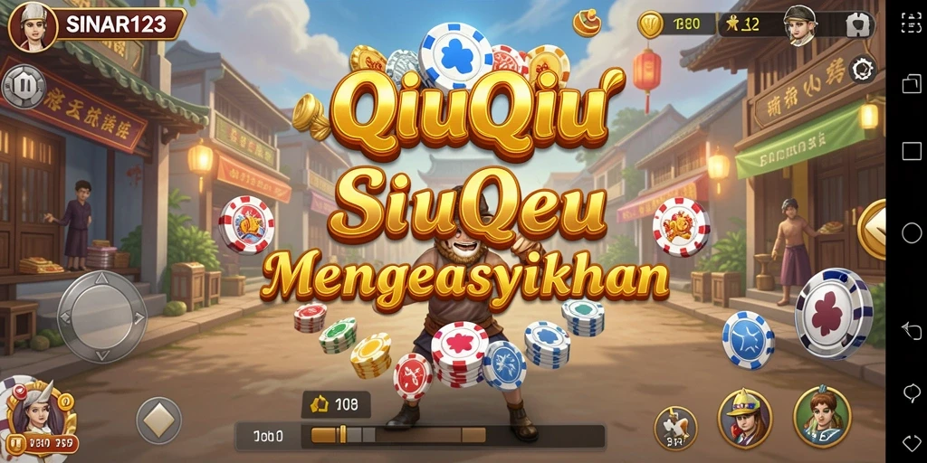 Tampilan gameplay QiuQiu yang seru dan menarik.