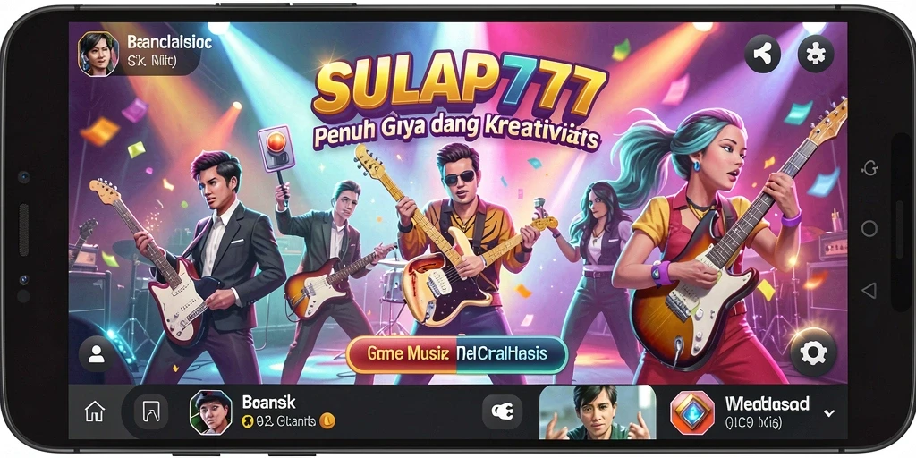 Screenshot gameplay SULAP777 menampilkan interaksi musik yang seru.