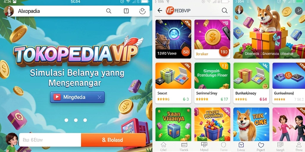 Tampilan utama gameplay TOKOPEDIAVIP yang menarik dan interaktif.