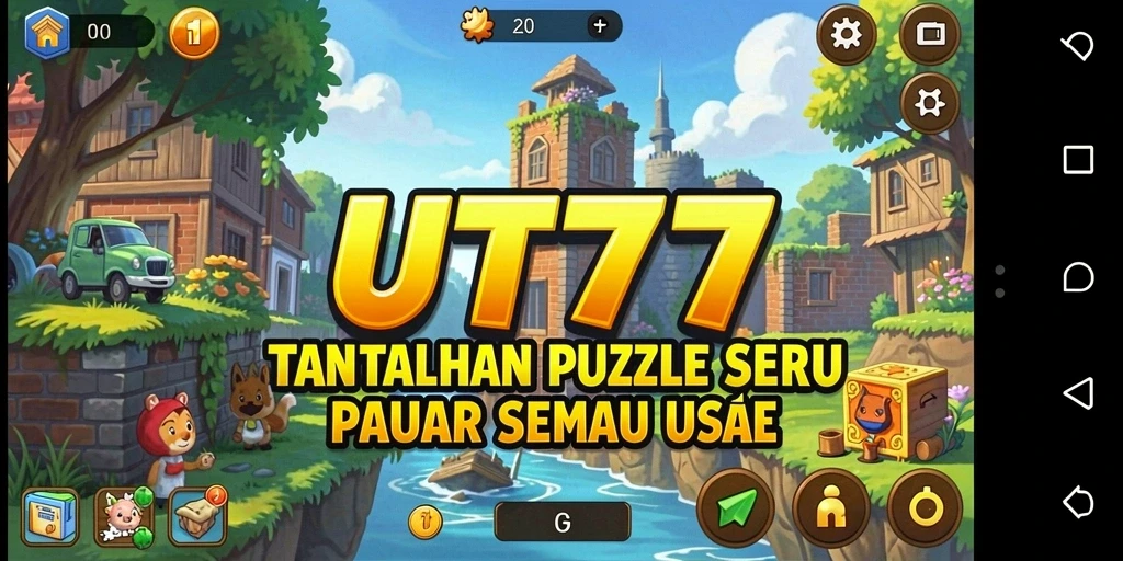Tampilan screenshot UT77 menunjukkan gameplay puzzle yang seru dan menantang.